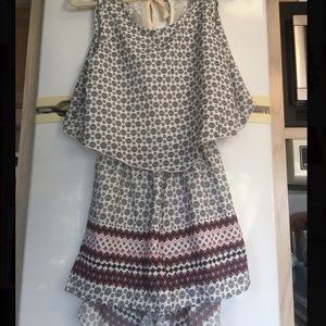 size L lace back multicolored romper